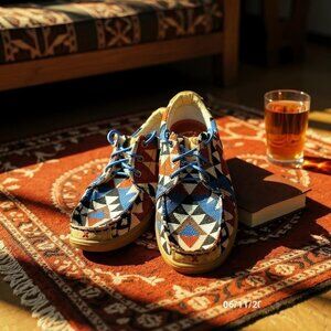 Hooey Twisted X Multicolored Lace Up Shoe's Size 7.5